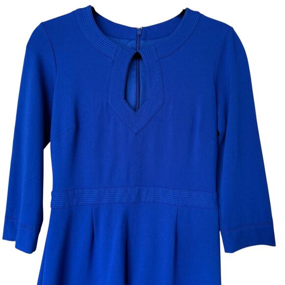 Laundry by Shelli Segal Women's Cobalt Blue Keyhole Dress Size 6 - Picture 3 of 5